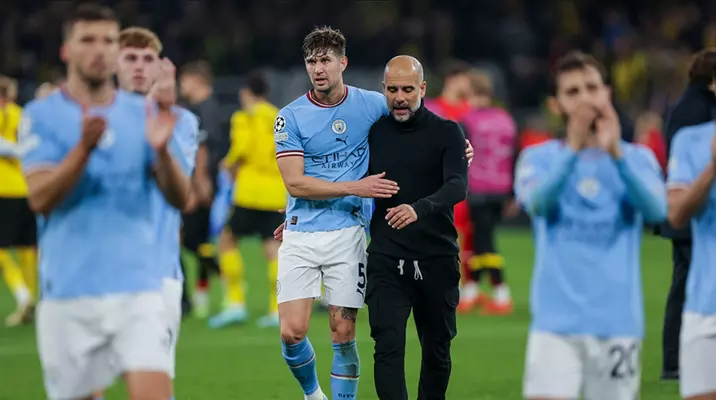 A Manchester City játékosai a pályán